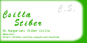 csilla stiber business card